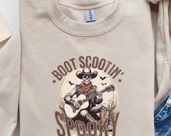 Cowboy Skeleton Halloween Shirt: Boot Scootin' Spooky Western Tee