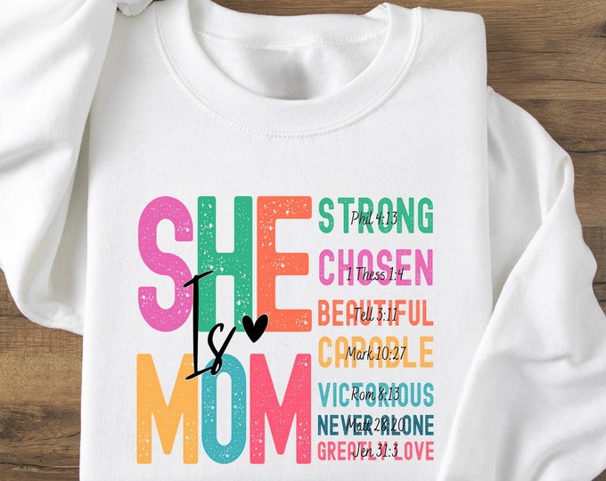 She is Mom Shirt, Retro Mother Sweatshirt, Blessed Mom Shirt, Mom Shirt, Mom Life T-shirt, Mother's Day Shirt, Mom Tee, Gift for Mom Sweater