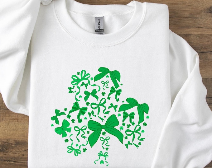 St Patrick's Day Coquette Shirt, Coquette Bow St Patty's Day Shirt, Lucky Shamrock Hoodie, St Patricks T-shirt, Lucky Shirt, Coquette Shirts