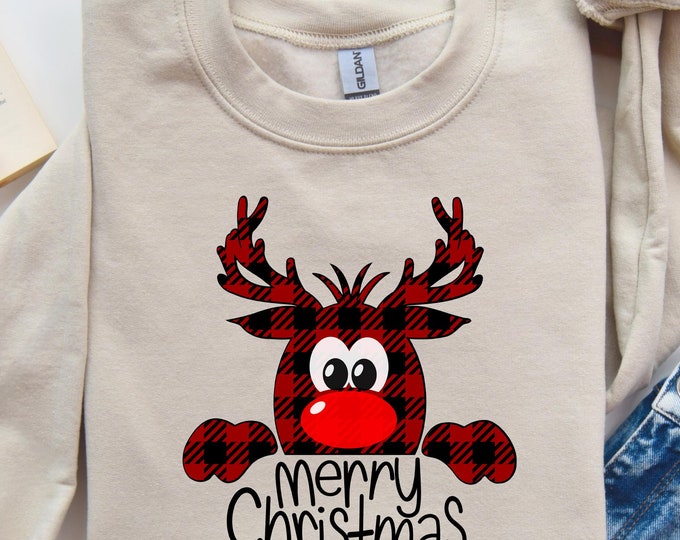 Merry Christmas Sweatshirt, Meryy Christmas Hoodie, Christmas T-shirt, Christmas Reindeer Sweatshirt, Santa Shirt, Gift For Women Shirt