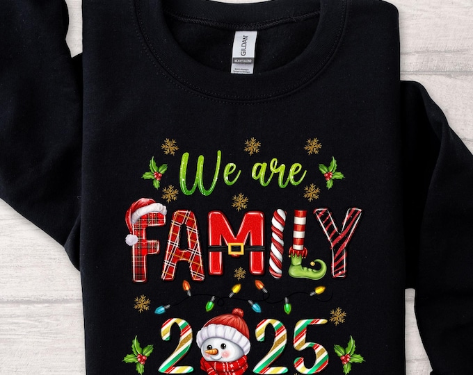 We are Family 2025 Christmas Sweatshirt, We are Family Christmas 2025 Hoodie, Christmas Family Hoodie, Christmas T-shirt, Family 2025 Shirt