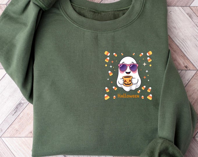 Halloween Ghost Shirt, Cute Ghost Shirt, Halloween Shirt for Women, Cute Fall Shirt, Spooky Season Shirt, Gift For Halloween, Gift