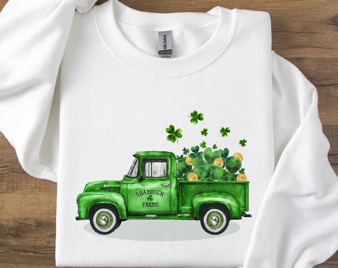 Lucky Shamrock Truck Patrick Day Shirt, Lucky Shirt, Patrick Day Shirt, Shamrock Shirt, St Patrick Day Shirt, Irish Day Shirt , Four Leaf