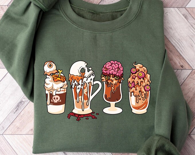 Horror Movie and Coffee Halloween Shirt, Scary Movie Lover Tee, Spooky Season Graphic Shirt, Funny Fall Coffee Shirt, Halloween Vibes TShirt