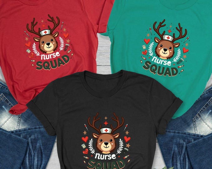 Christmas Nurse Squad Sweatshirt, Nurse Squad Shirt, Nurse Squad T-Shirt, Nurse Shirts, Christmas Shirt, Christmas Gift Shirts, Rn Sweater