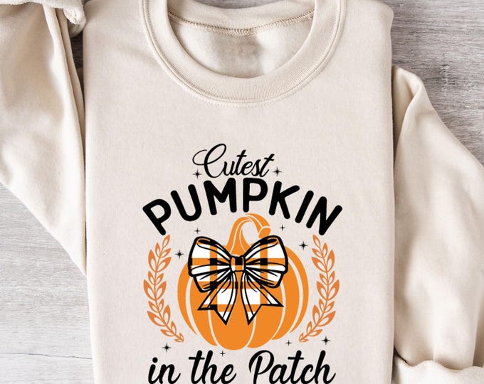 Cutest Pumpkin in the Patch Shirt - Funny Halloween Fall T-Shirt for Women & Men - Autumn Pumpkin Patch Outfit - Spooky Season Shirt