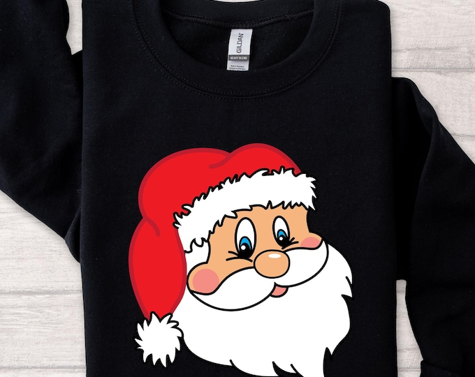 Santa Retro Christmas T-Shirts Sweatshirts for Women Pink Christmas Matching Family Sweaters Pink Vintage Holiday Crewneck Group Party