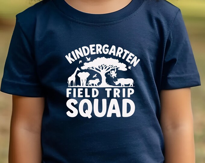 Kindergarten Field Trip Shirt Kids Safari Squad Tee, Zoo Animal Matching Class Shirts, School Trip Group Outfit, Pre-K Jungle Theme T-Shirt