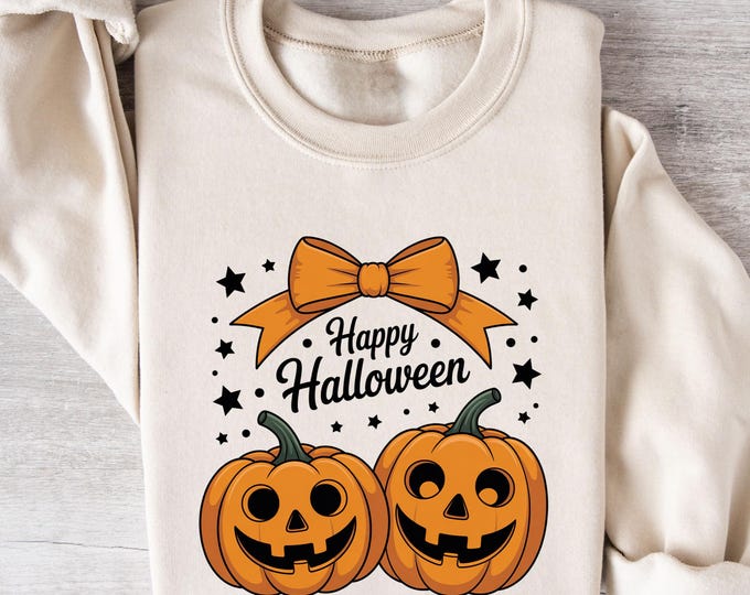 Coquette Pumpkin Cherries Sweatshirt, Halloween Pumpkin Sweatshirt, Gift For Her Shirt, Halloween Pumpkin Shirt, Halloween Sweater, Pumpkin