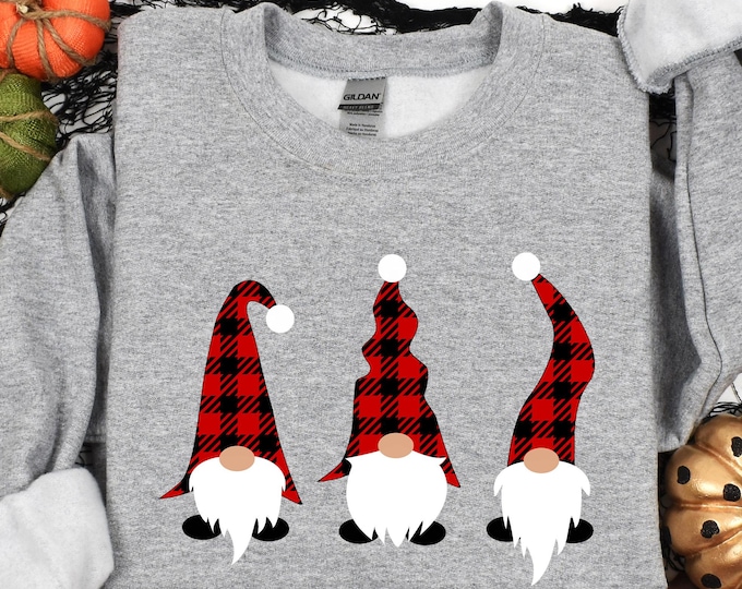 Christmas Gnome Sweatshirt, Gnome Sweatshirt, Gnome Christmas Hoodie, Gift For Christmas Holiday Shirt, Christmas Tee,  Christmas T-shirt