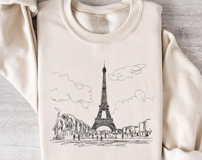 Eiffel Tower Shirt Paris France Tee, Aesthetic French Travel Tee, Vintage Architecture Graphic T-shirt, Paris Souvenir Gift for Women & Men