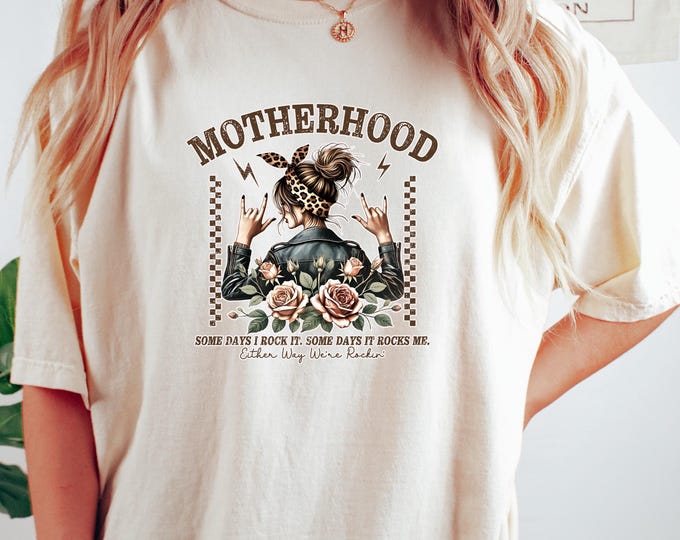 Mother Hood Shirt, Trendy Mama Tshirt, Mom Life Tee, Oversized Graphic Mom T-shirt, Motherhood T Shirt, Cool Mom Club, Gift For Women Shirts