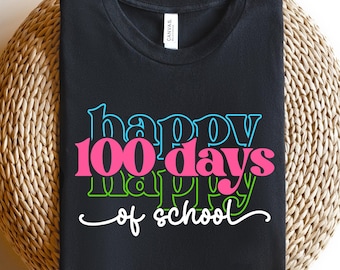 Happy 100 Days Of School Shirt, 100 Days Shirt, Back To School Shirt, Gift For Kids, Boys School Shirt, Girls School Shirt, 100 Day Of Shirt