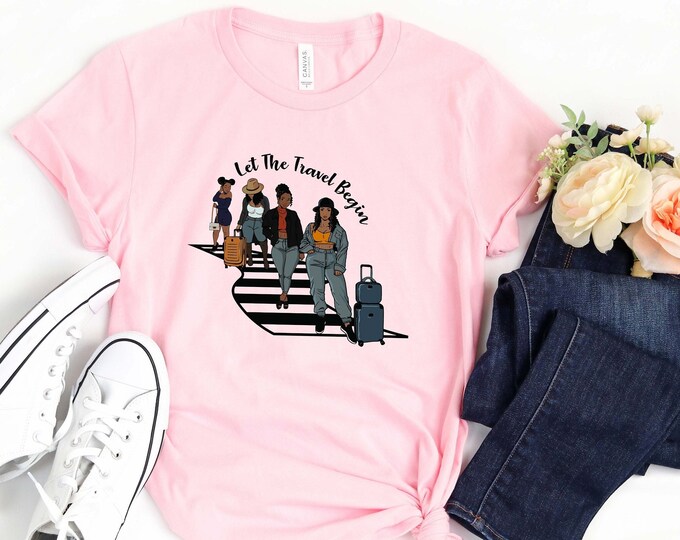 Girls Trip 2024 Shirt, Girls Vacation Shirt, Weekend Trip Shirt, Custom Girls Trip Shirt, Summer Vacation Shirt, Let The Travel Begin Shirt
