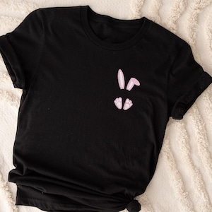 Embroidery Sweatshirt, Easter Bunny Embroidered Shirt, Easter Custom Shirt, Bunny Shirt, Easter Gift Shirt, Happy Easter Embroidery Shirt