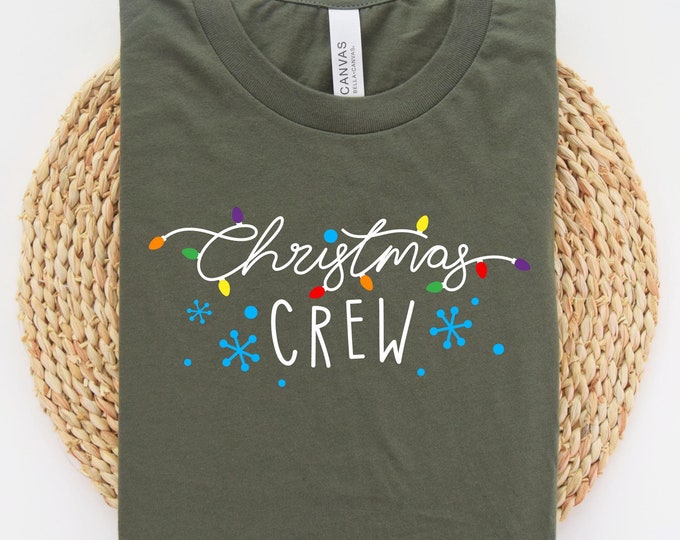 Christmas Crew Sweatshirt, Christmas Crew Shirt, Christmas Crew Shirt, Festive Christmas Lights T-shirt for Holiday Celebrations, Crew Shirt