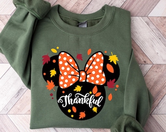 Dankbares gesegnetes Minnie Ohr-T-Shirt, Mickey Thanksgiving-T-Stück, Disney Dankbares gesegnetes T-Stück, Disney-Erntedank-T-Stück, Disney-Herbstgeschenk-Pullover