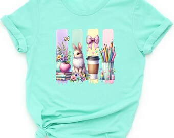 Easter Teacher Shirt, Trendy Teacher Sweatshirt, Teaching  T-shirt, Cute Trendy Easter Shirt, Easter Teacher Crewneck, Bunny Cute Shirt