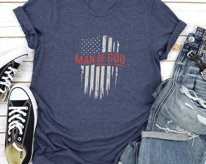 Man of God Shirt | Gift for Christian Husband | Father's Day Gift | Christian T-shirt | Christian Shirts | Bible T-Shirts | Man of God Shirt