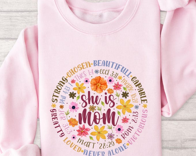 She is Strong Shirt, Mother's Day Shirt, Christian Religious Shirt, Christian Shirt For Women, She is Strong Shirt for Women, She is Mom Tee