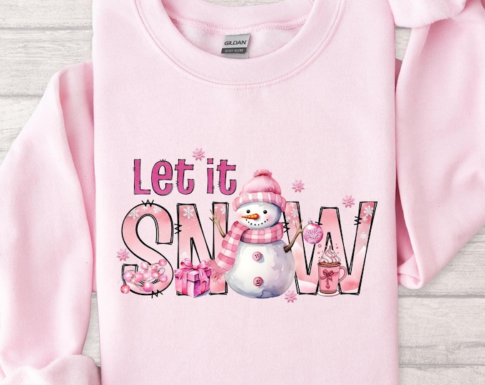 Let it Snow Sweatshirt Gift for Woman Winter Sweatshirt Snowflake Sweatshirt Christmas Sweater Holiday Hoodie Winter Lover Xmas Party Gift