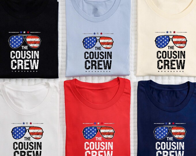 Cousin Crew Shirt, 4th of July T-Shirt, Patriotic Squad Shirt, America Shirt, Independence Day Shirt, Fourth of July Tees, USA Flag Tees