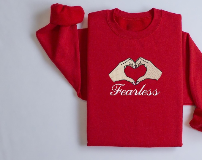 Fearless Eras Tour Embroidery Sweatshirt, Fearless Eras Tour Embroidery Shirt, Fearless Shirt, Fearless Sweatshirt, Cute Embroidered Shirt