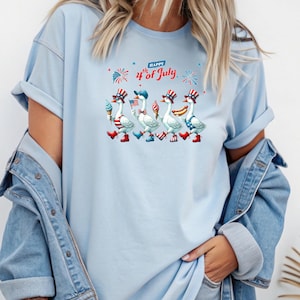 Happy 4th Of July Ducks Shirt, Independence Day Tee, American Goose Sweatshirt, Patriotic USA Flag T-Shirt, Funny Fourth Of July Duck Shirt