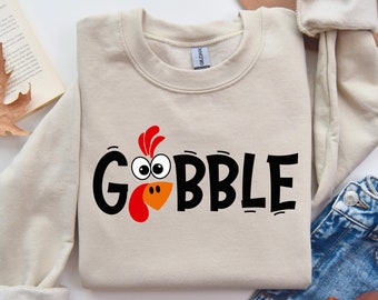 Thanksgiving Gobble Sweatshirt - Spaß & festliches Türkei Design für eine gemütliche Ferienzeit - Perfekt für Thanksgiving Dinner Herbstfeiern