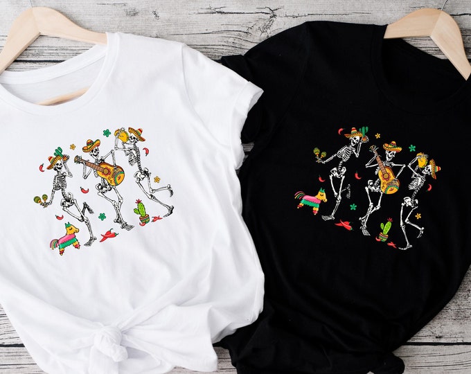 Cinco De Mayo Fiesta Shirt, Let's Fiesta Sweatshirt, Skeleton Cinco De Mayo Shirt, Fiesta Party T-shirt, Fiesta Squad Tee, Mexican Hat Shirt