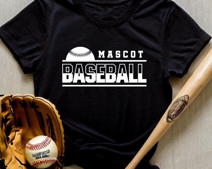 Mascot Baseball Bow Shirt, Cute Mascot Baseball T-Shirt, Softball Lover Crewneck, Game Day Bow Shirt, Vintage Baseball Tee, Sports Shirt