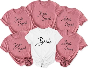 Bride Shirt, Bride Squad Shirt, Bridal Gift, Wedding Gift, Wife Shirt, Bridesmaid Shirt, Bachelorette Squad Shirts, Bachelorette Shirt