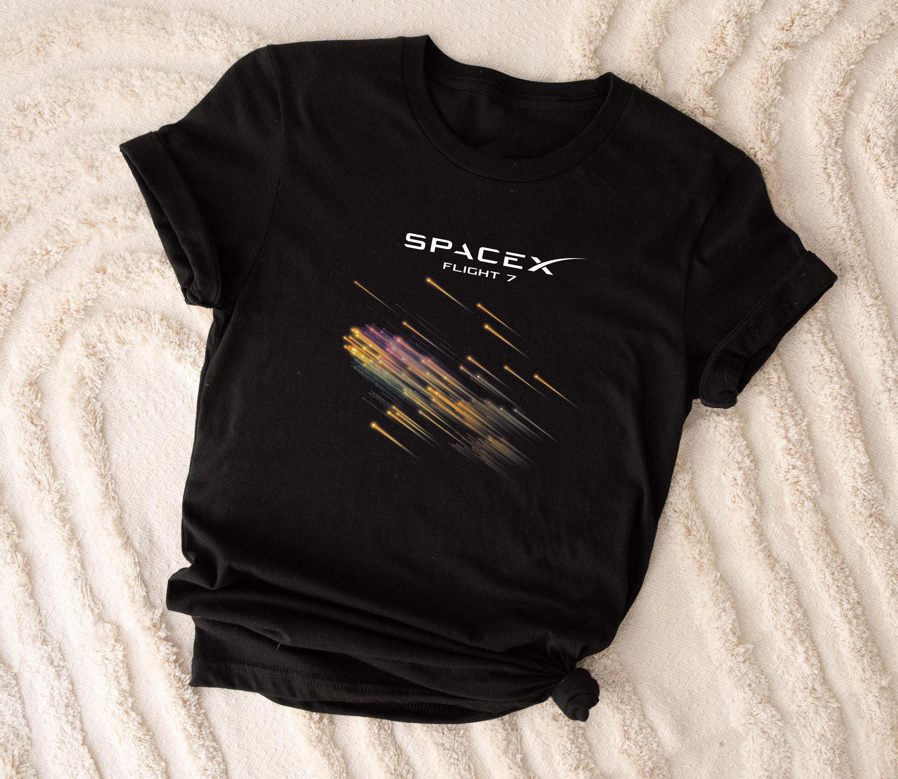 SpaceX Flight 7 Shirt, Astronaut Tee, Rocket Launch T-Shirt, Space Lover Gift, Galaxy Shirt, Meteor Shower Shirt, Cosmic Space Sweatshirt