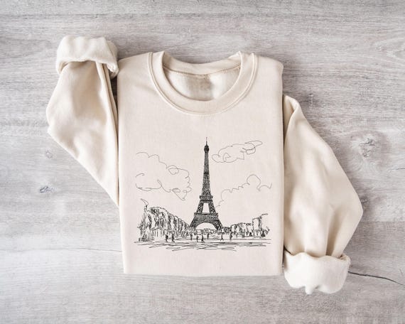Eiffel Tower Shirt Paris France Tee, Aesthetic French Travel Tee, Vintage Architecture Graphic T-shirt, Paris Souvenir Gift for Women & Men