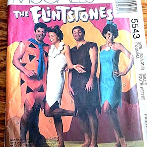 Official Hanna-Barbera 1991 McCall's 5543 Sewing Pattern The Flinstones