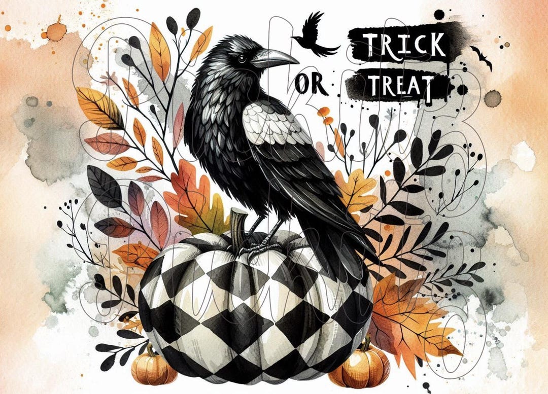 Crow and Pumpkins Printable, Farmhouse Decor (digital Download) - Etsy