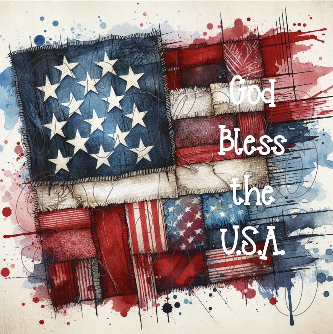 Rag Flag, 4 Styles, Primitive Farmhouse, Instant Download, Printable ...