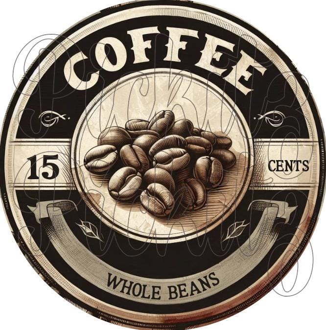 Rustic Coffee Labels Primitive Coffee Label Bundle, Farmhouse Style (instant Download) - Etsy