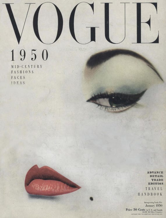Vintage VOGUE PDF 1950 – 5 Issues (1/4) | 50s Fashion Magazine Bundle | Digital Archive Download