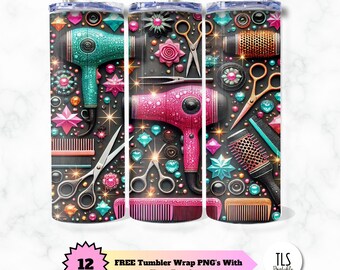 Hairdresser Tools 20 Oz Tumbler Design: Salon Glam (Digital File)