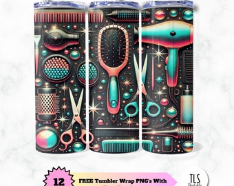 Hairstylist Tools 20 Oz Tumbler Design: Hair Boss PNG Wrap (Digital File)