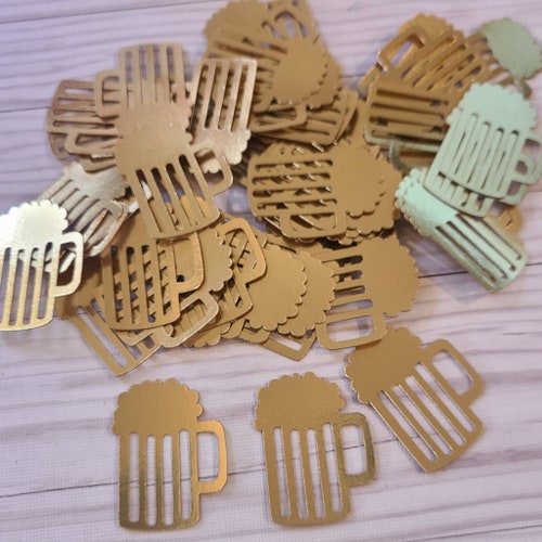 Foil Beer Mug Mini Die Cuts Confetti Beer Lover Die Cuts 75 Etsy