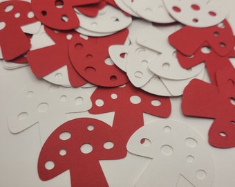 Mushroom Confetti| Red and White Mushroom Table Throw| Woodland Party Confetti(100 pieces)