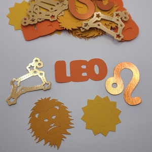 LEO Astrological Confetti| Zodiac Table Throw| Horoscope Birthday (100 pieces)