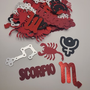 SCORPIO Astrological Confetti| Zodiac Table Throw| Horoscope Birthday (100 pieces)