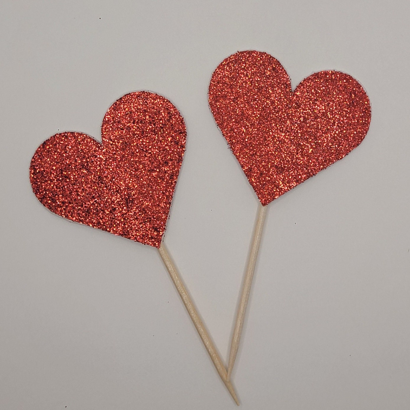 Glitter Heart Stickers, Gold Silver or Red Peel off Sparkly Heart