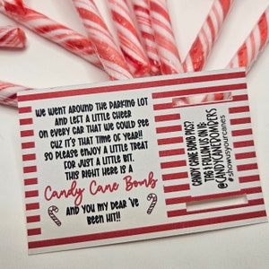 Candy Cane Tags for Candy Cane Bomb Group Activity| Family Holiday Activity| INSTANT Download