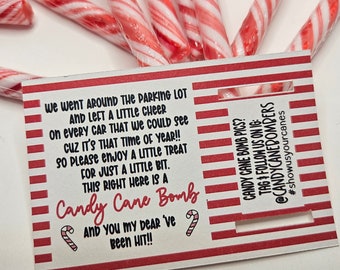 Candy Cane Tags for Candy Cane Bomb Group Activity| Family Holiday Activity| INSTANT Download