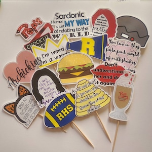 Vintage Comic Inspired Cupcake Toppers | Inspired by Riverdale TV Show| set of 15