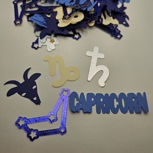 CAPRICORN Astrological Confetti| Zodiac Table Throw| Horoscope Birthday (100 pieces)